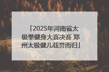 2025年河南省太极拳健身大赛决赛 郑州太极健儿载誉而归