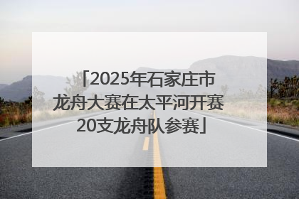 2025年石家庄市龙舟大赛在太平河开赛 20支龙舟队参赛