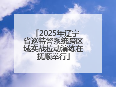 2025年辽宁省巡特警系统跨区域实战拉动演练在抚顺举行