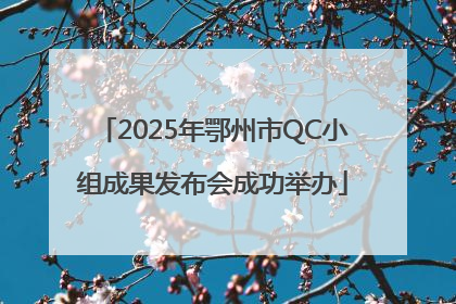 2025年鄂州市QC小组成果发布会成功举办