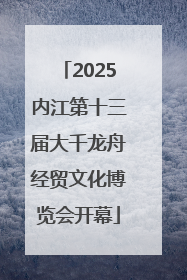 2025内江第十三届大千龙舟经贸文化博览会开幕