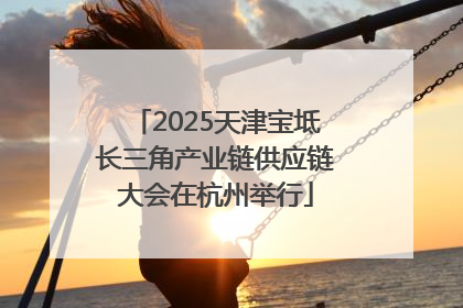 2025天津宝坻长三角产业链供应链大会在杭州举行
