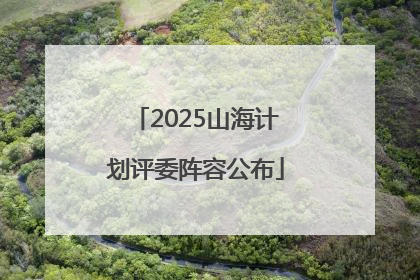 2025山海计划评委阵容公布