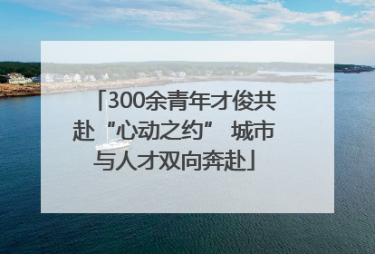 300余青年才俊共赴“心动之约” 城市与人才双向奔赴