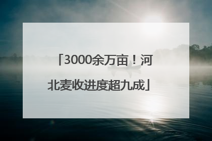 3000余万亩！河北麦收进度超九成