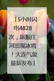 5小时闪电4828次，旅顺庄河出现冰雹！大连气象最新发布