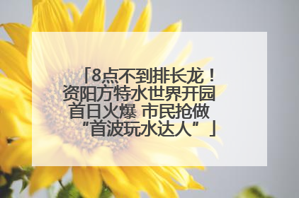 8点不到排长龙！资阳方特水世界开园首日火爆 市民抢做“首波玩水达人”